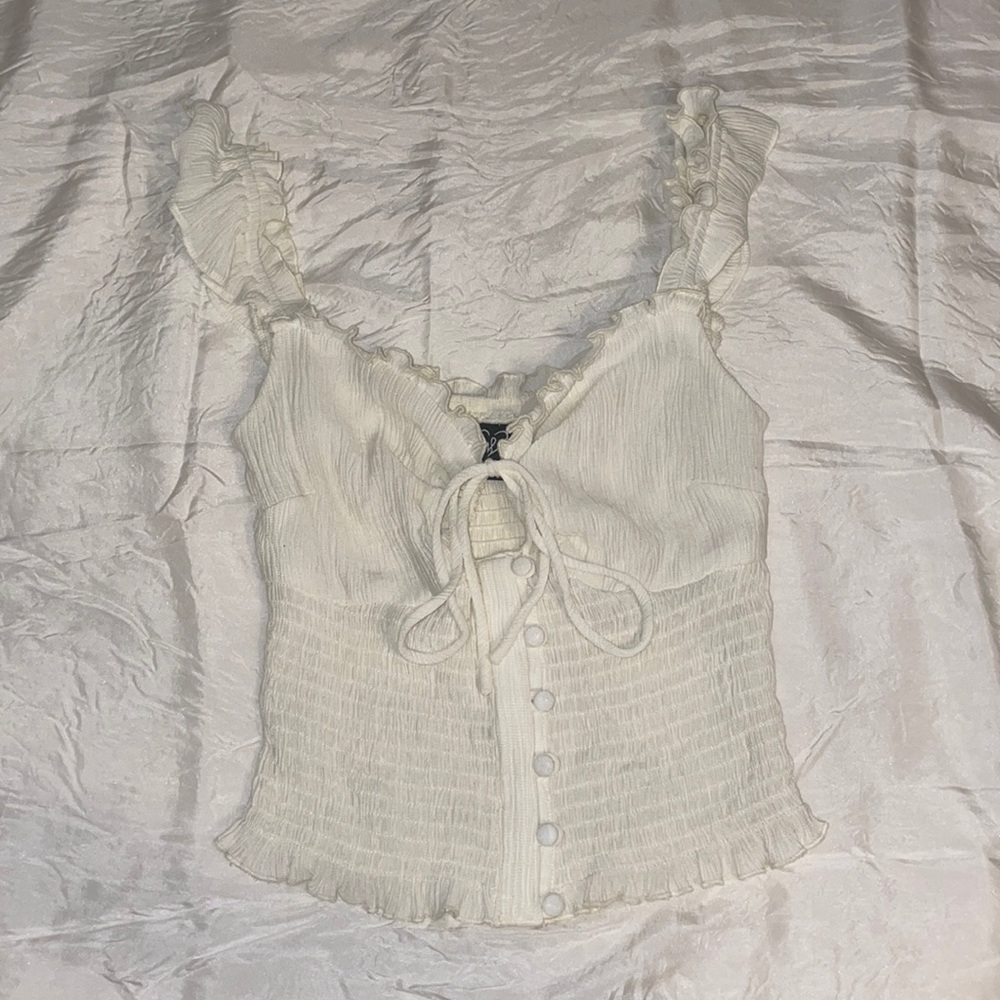Windsor’s Ribbed top with ruffles (Size small)